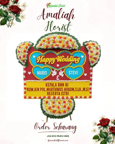 Papan Bunga Pernikahan Ambulu